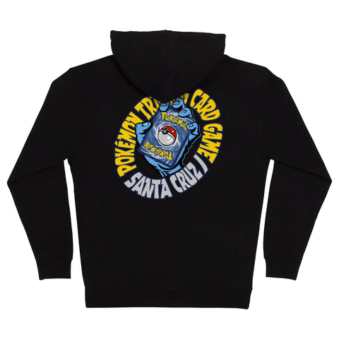 Santa Cruz x Pokémon TCG Hand Mens Zip Black Hoodie