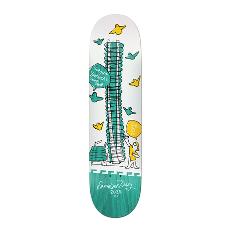 KROOKED DELUXE SKATE SHOP DAY SHOP KEEPER 8.5" SKATEBOARD DECK