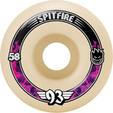 Spitfire Wheels Formula Four Radial Natural 58mm 93a Skateboard Wheels (Set of 4)