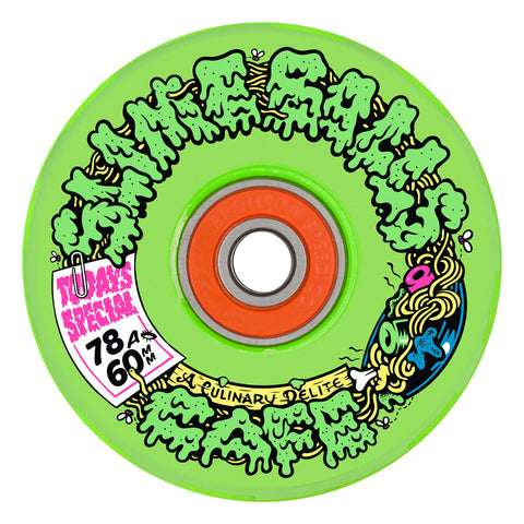 Slime Balls Cafe Light Ups OG Slime Green 60mm/78a Slime Balls Skateboard Wheels