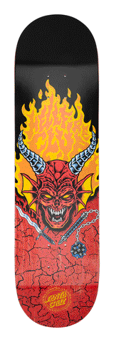 Santa Cruz x Stranger Things Hellfire Club 8.25" x 31.8" Glow In The Dark Skateboard Deck