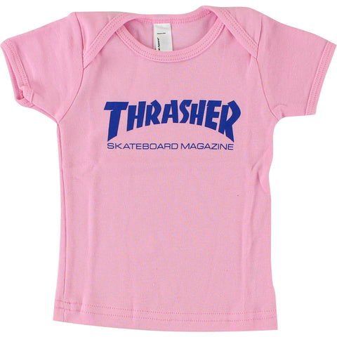 Thrasher Magazine Mag Logo Pink / Blue Infant Short Sleeve T-Shirt 12-18 Months
