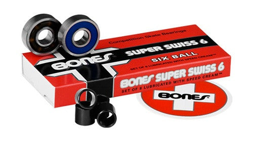 BONES SUPER SWISS 6 ベアリング 6 BALL Bones Super Swiss 6 Ball Skateboard Bearings 8 Pack